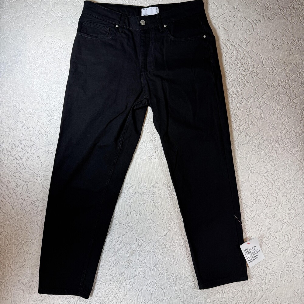ASOS DESIGN Jeans Mens 30x30 Black Tapered Leg 100% Cotton Denim Casual Pants